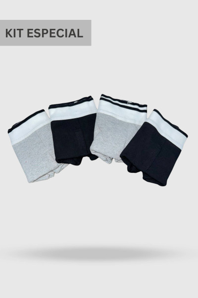Kit 4 Cuecas pra Packer Bicolor Lisa